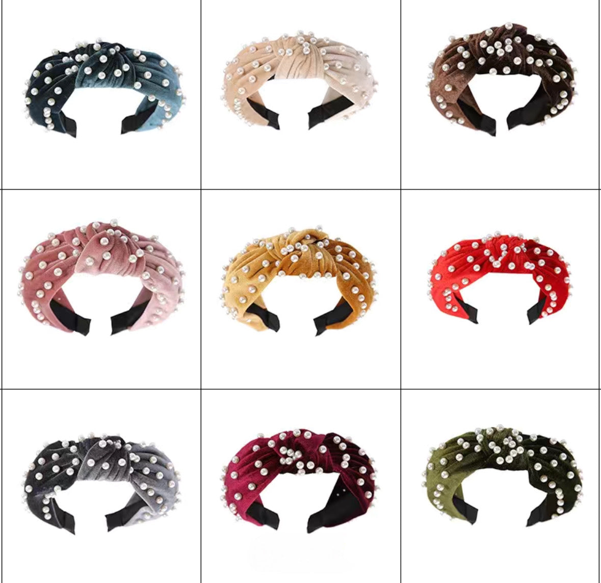 Pearl Velvet Hair Headband Sweeter Hallelujah Boutique