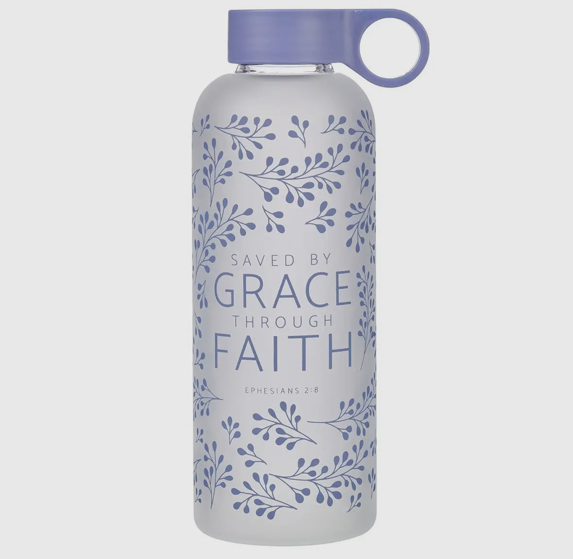 Eph. 2:8 Saved by Grace Christian water bottle