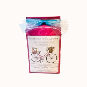 Enjoy the Ride Raspberry Gourmet flavored ground coffee Heather Hill Bowtique