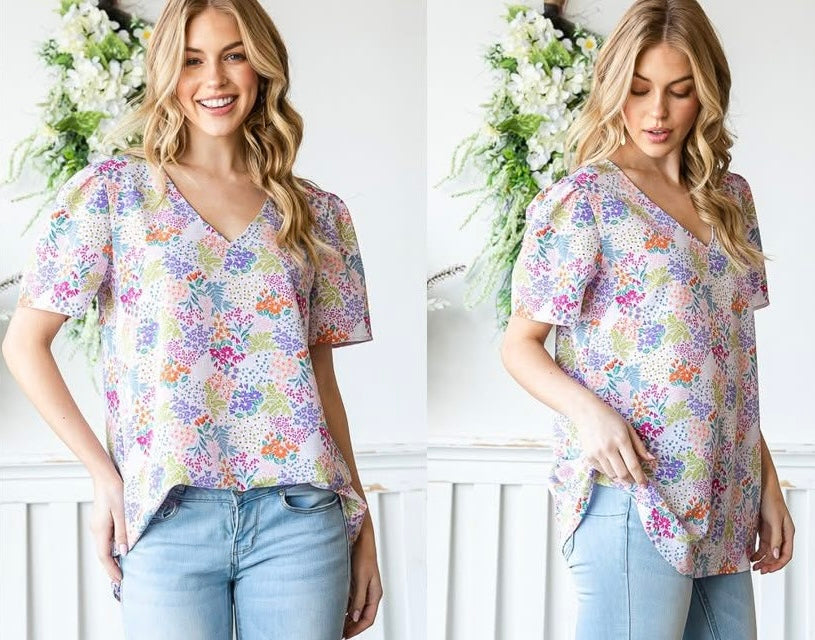 Heimish floral lightweight Plus Size Top