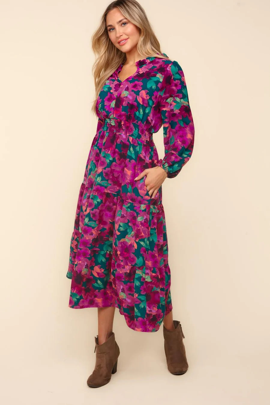 Spring floral maxi Easter dress