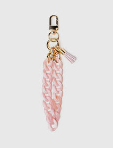 Crush swirled acrylic chain tassel keychain wristlet