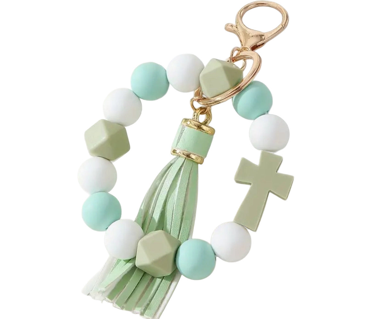 Cross wristlet keychain