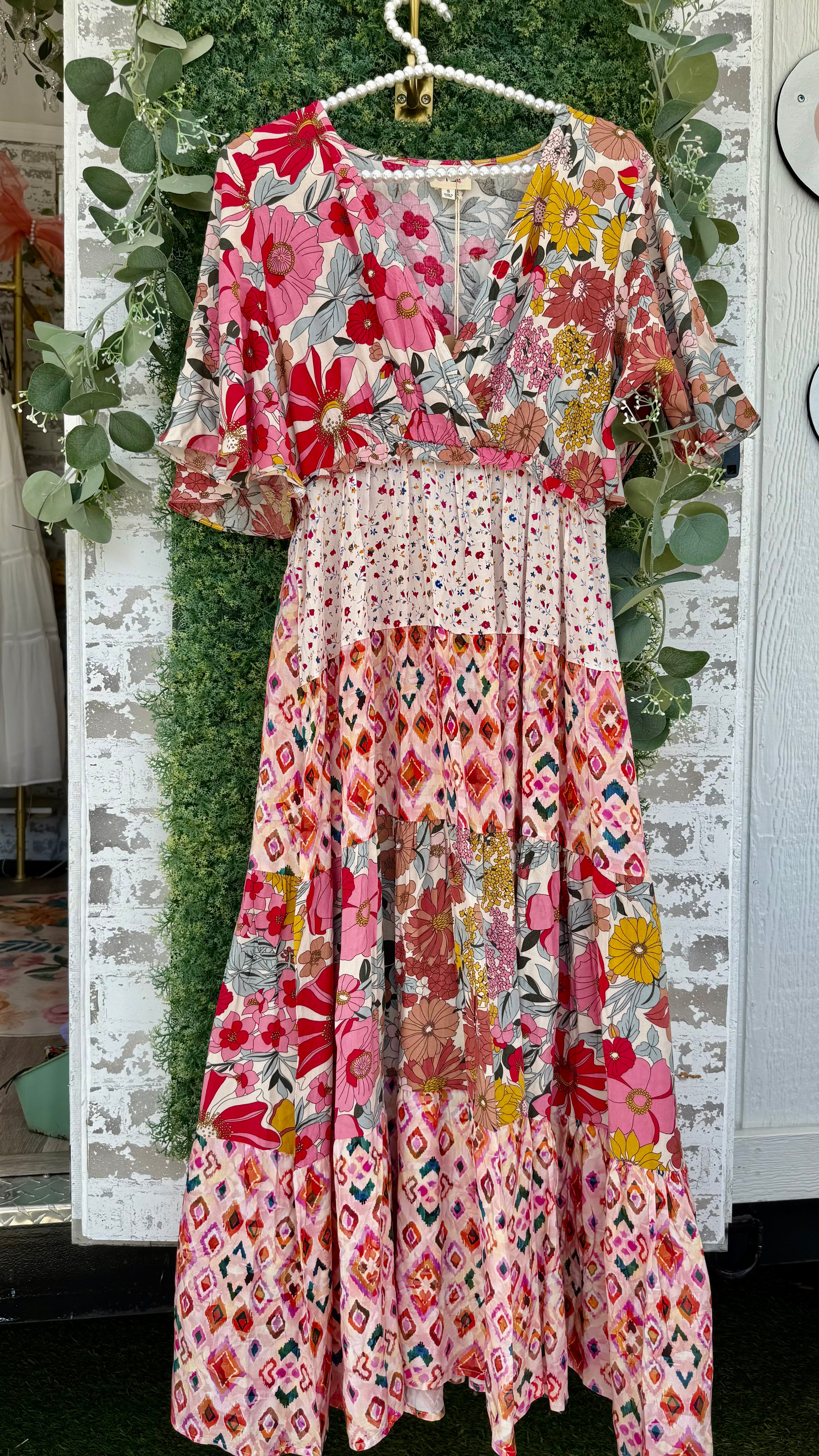 Bibi tiered floral maxi dress