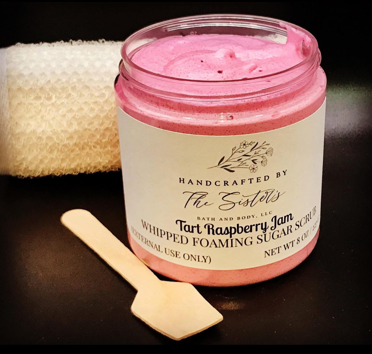 Handcrafted by the sisters sugar scrub