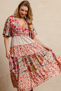 Bibi tiered floral maxi dress