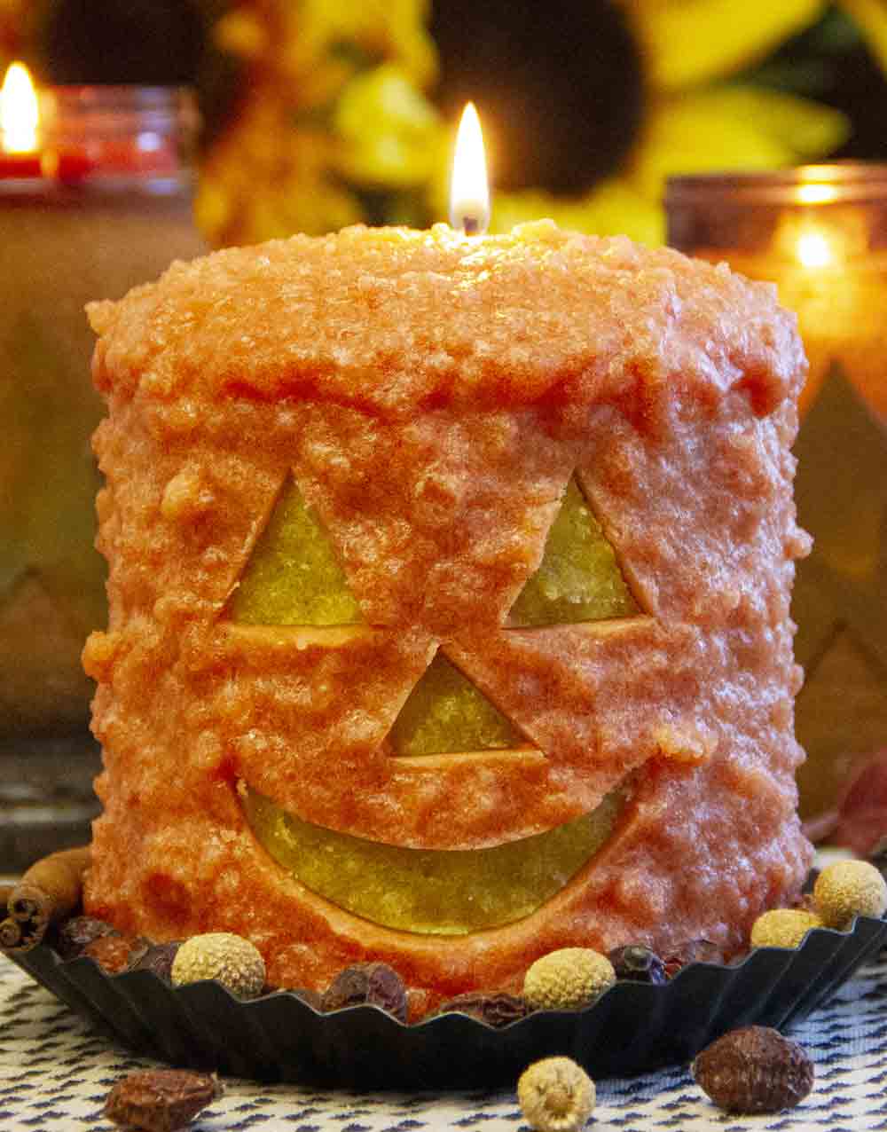 🍁 Mr. Pumpkin Head Warm Glow Hearth Candle