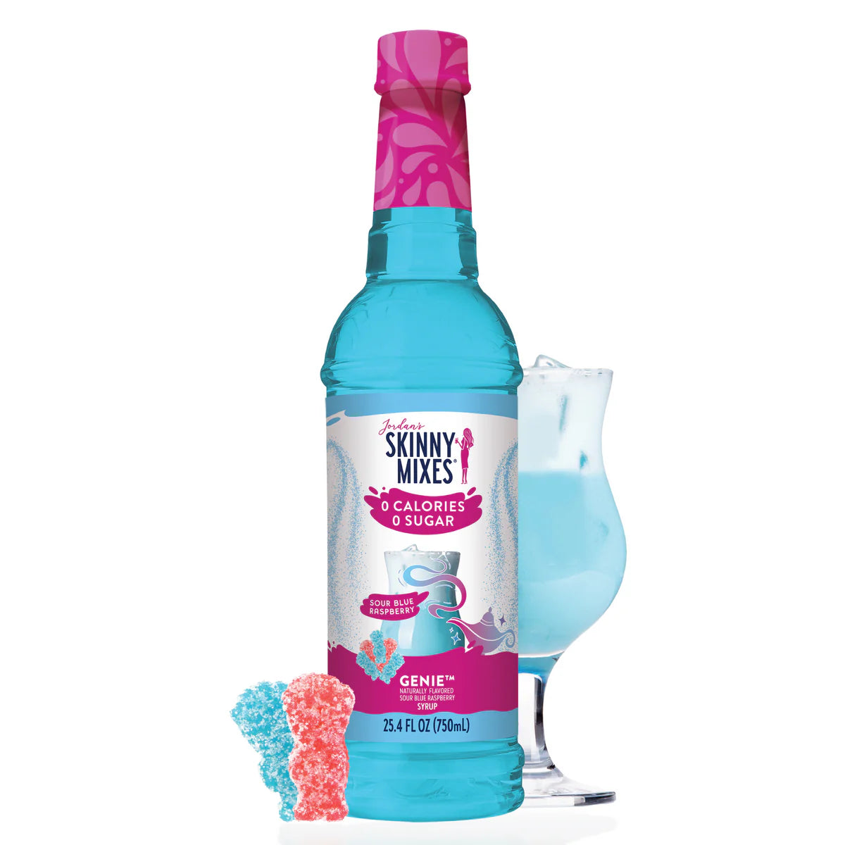 NEW! Jordan's Skinny Syrups Sour Genie Sugar Free Drink Syrup Mix