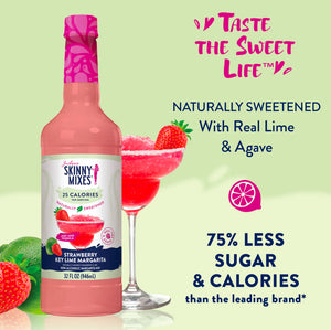 Jordan's Skinny Syrups Natural Strawberry Key Lime Margarita Sugar Free Syrup Drink Mix