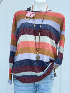 Bibi fall striped tunic layering top