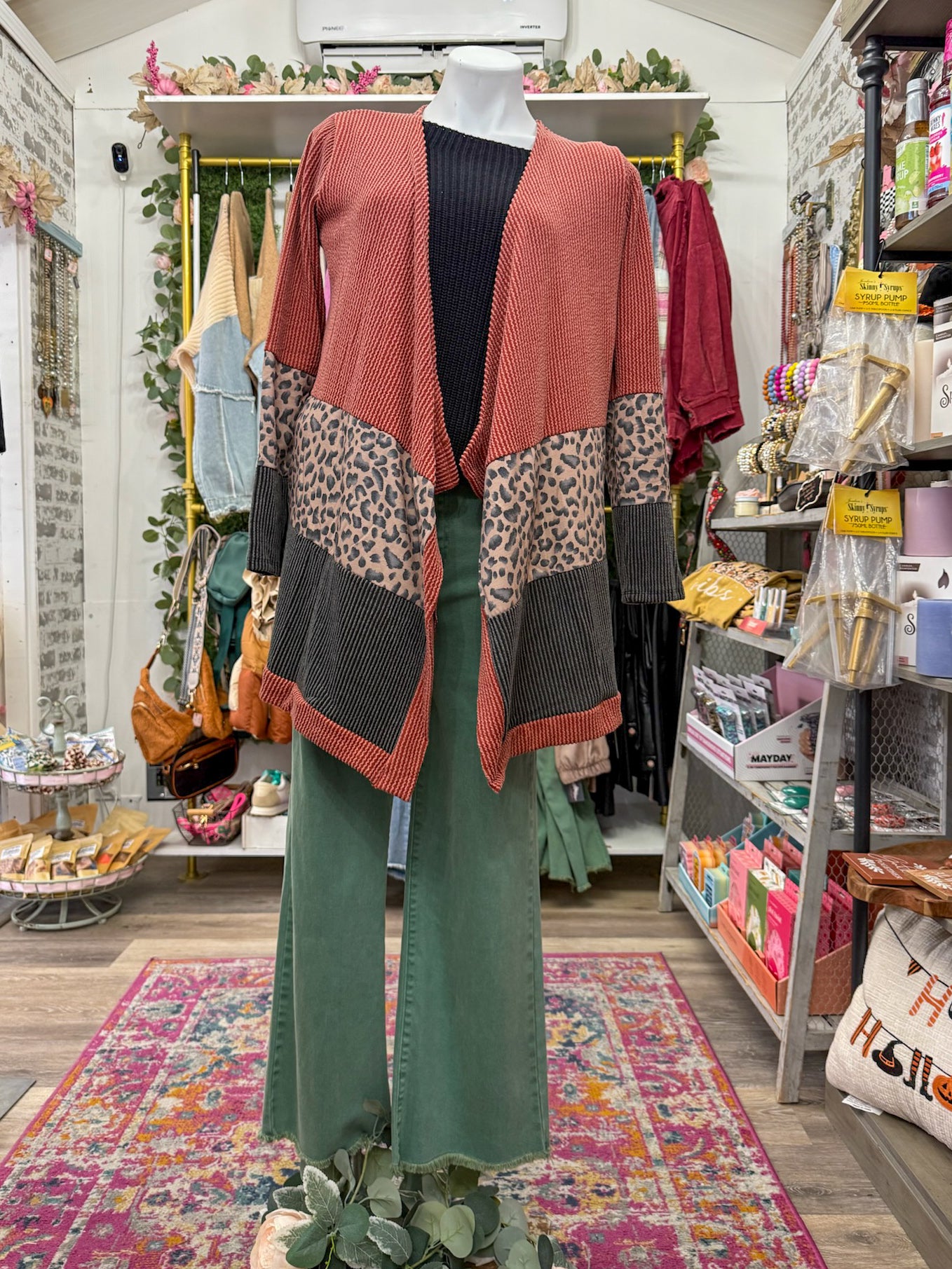 ✨CYBER MONDAY✨ Rust Leopard duster cardigan