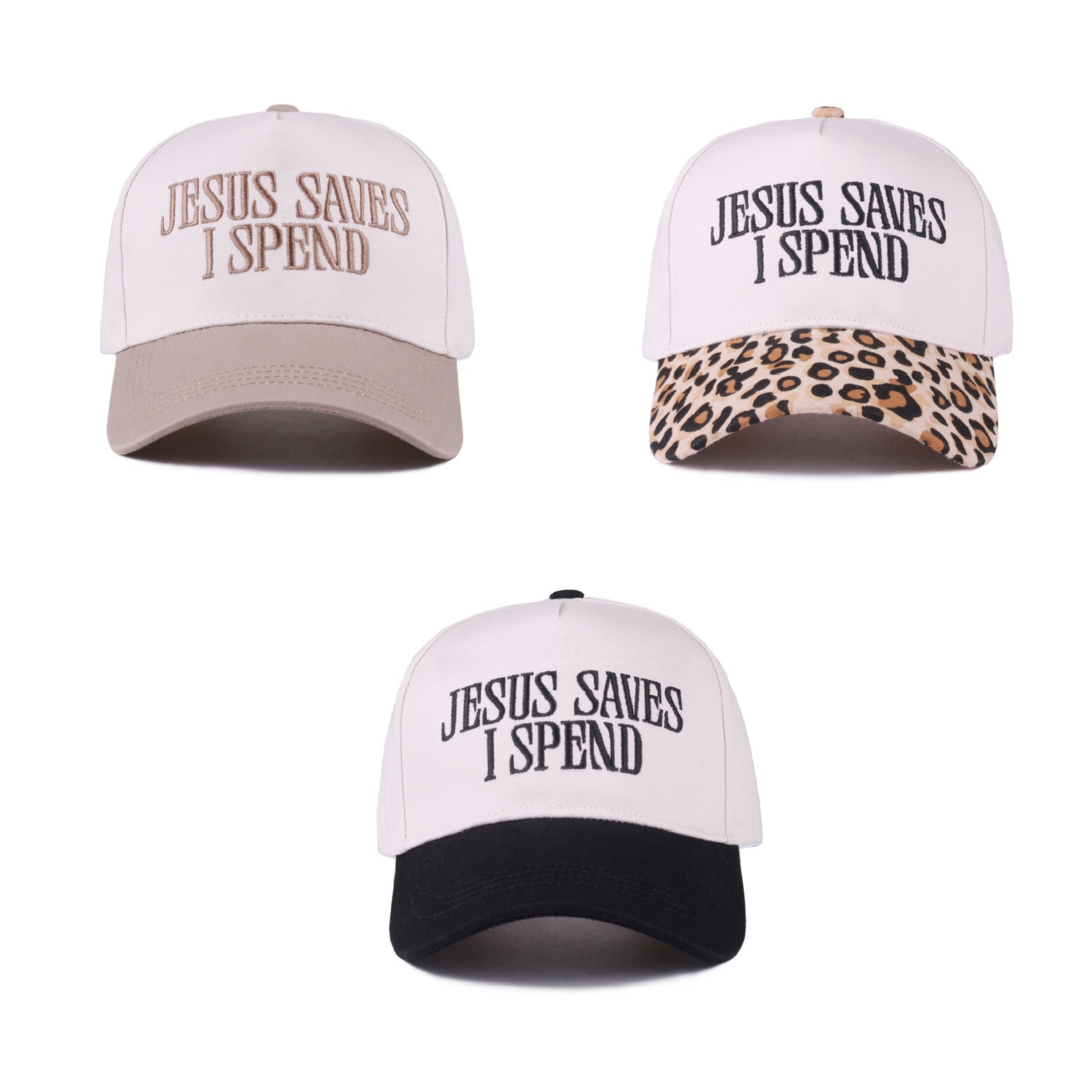 Christian Jesus Saves I Spend hat