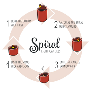 Spiral light candle Cinnamon Bark & Clove