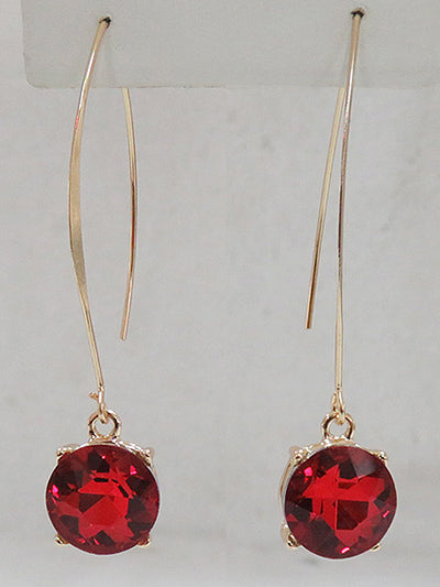 Christmas gem drop earrings green or red