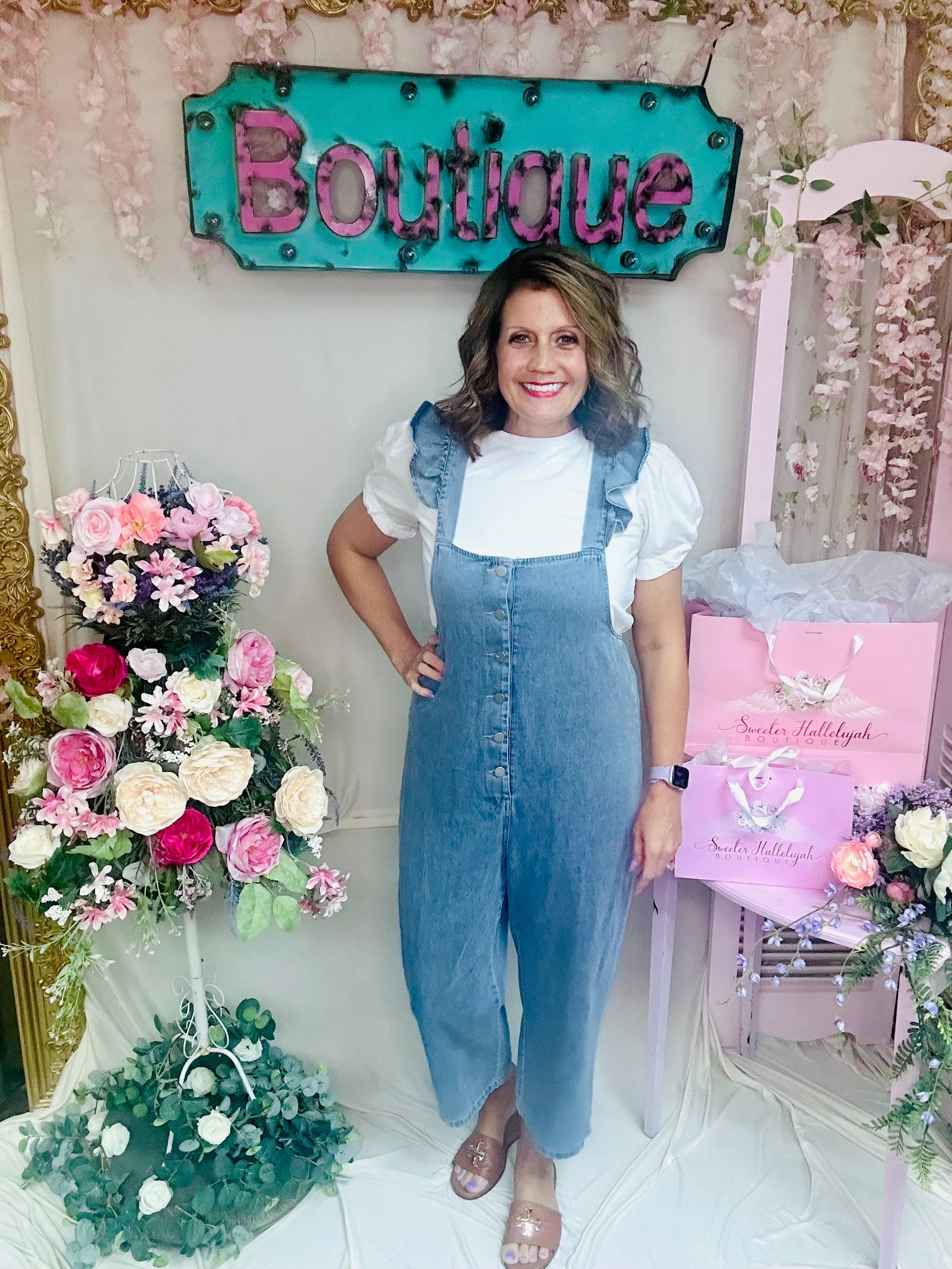 Bibi denim jumpsuit jean overalls with ruffle straps