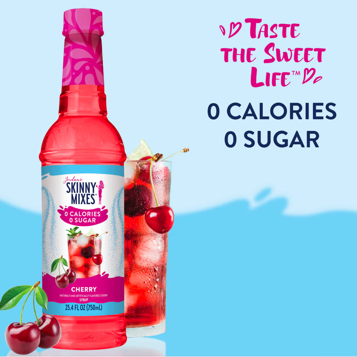 Jordan's Skinny Syrups Cherry Sugar Free Drink Syrup Mix