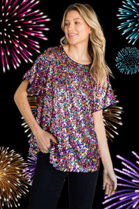 Confetti sequin party / concert / Birthday top