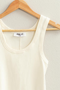 Rust or ivory ribbed tank top