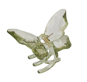 Clear butterfly claw hair clip