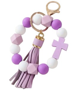 Cross wristlet keychain