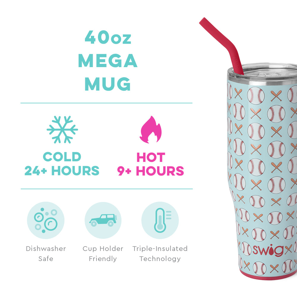 SALE 🥳 Swig 40oz Home Run Mega Mug Baseball Tumbler