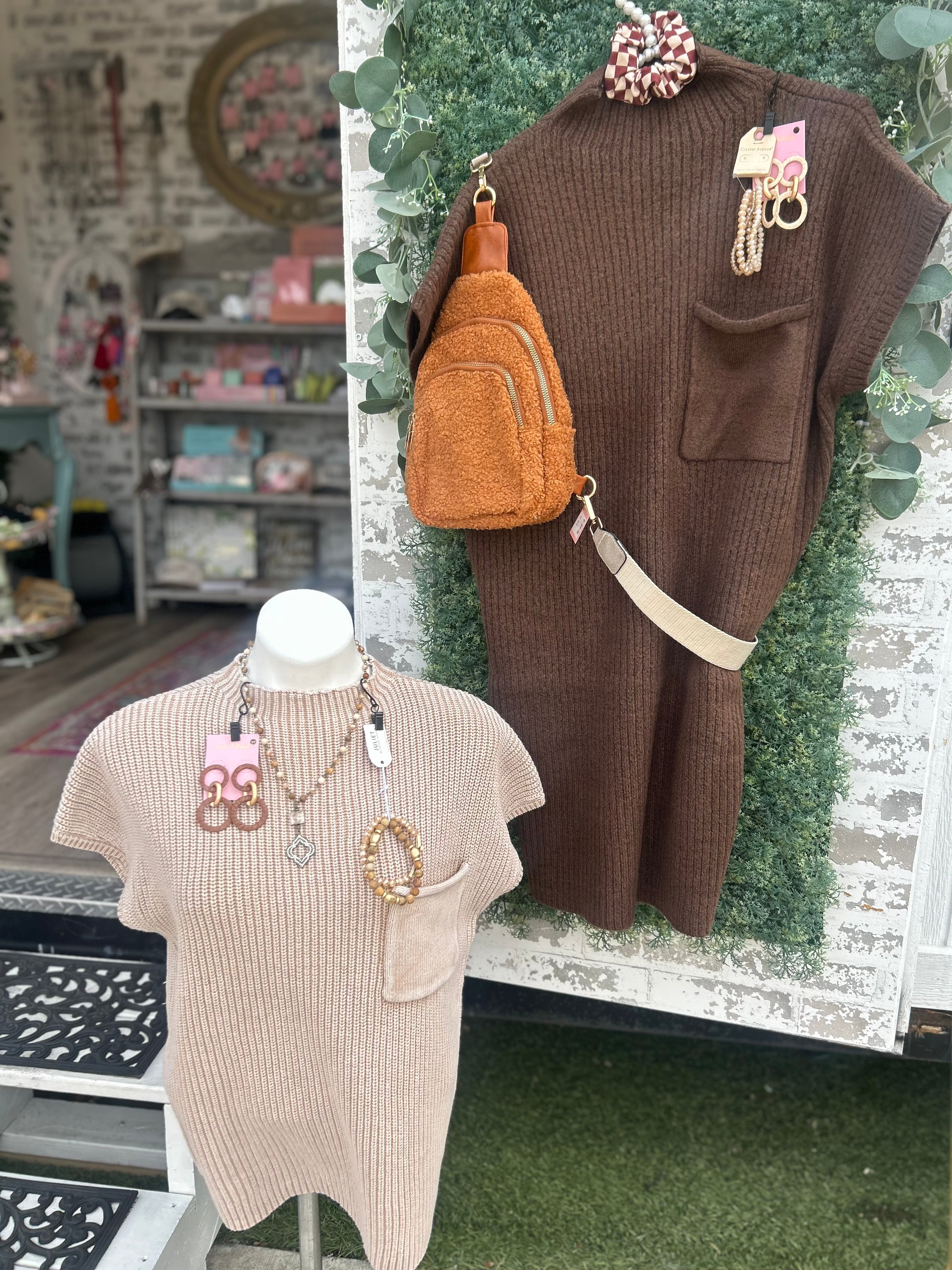 Zenana mineral wash short sleeve pocket sweater