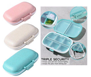 Travel case pill box organizer