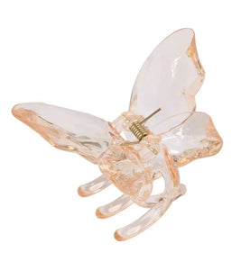 Clear butterfly claw hair clip
