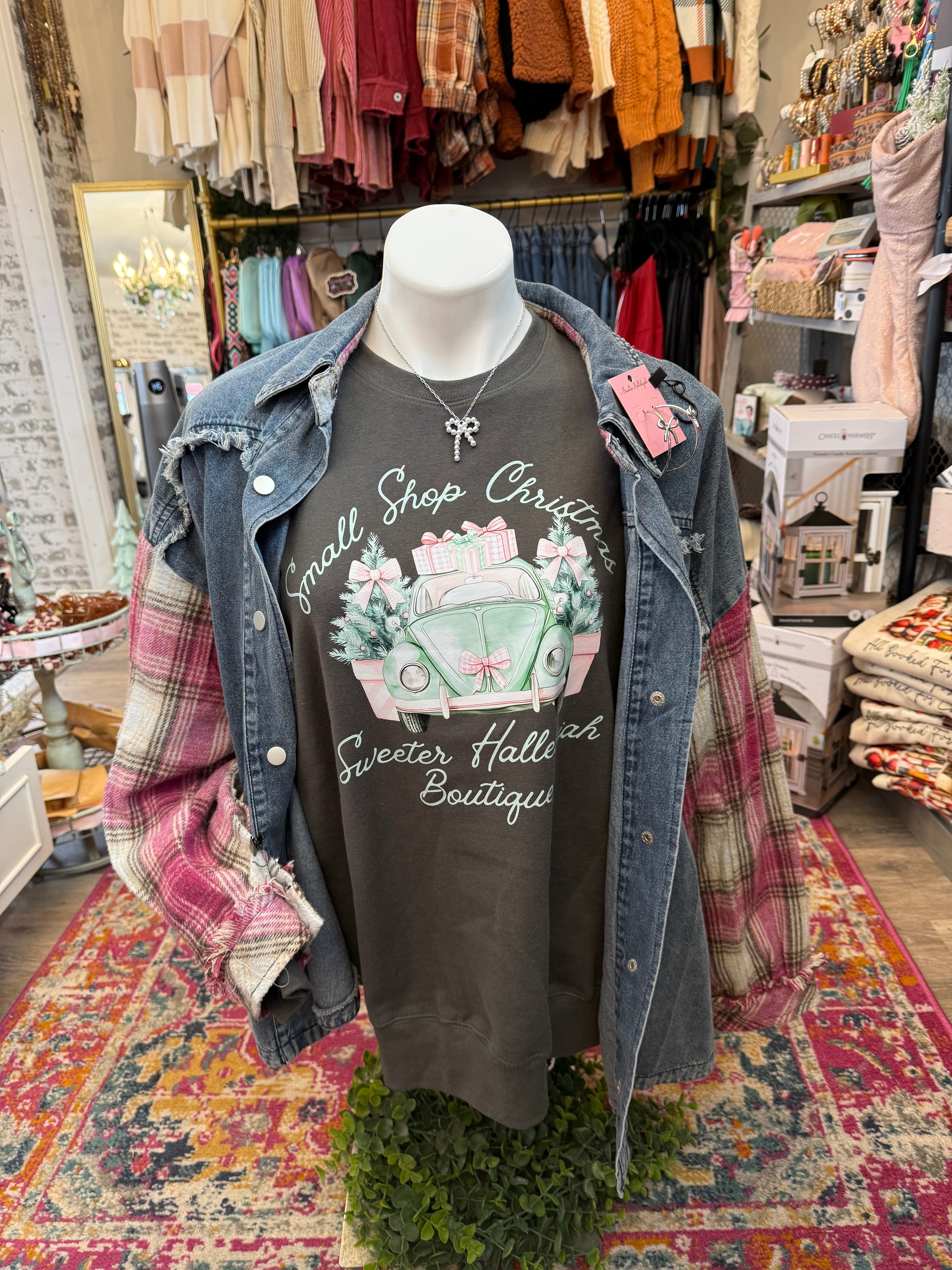 ✨CYBER MONDAY✨ Umgee denim & pink plaid shacket