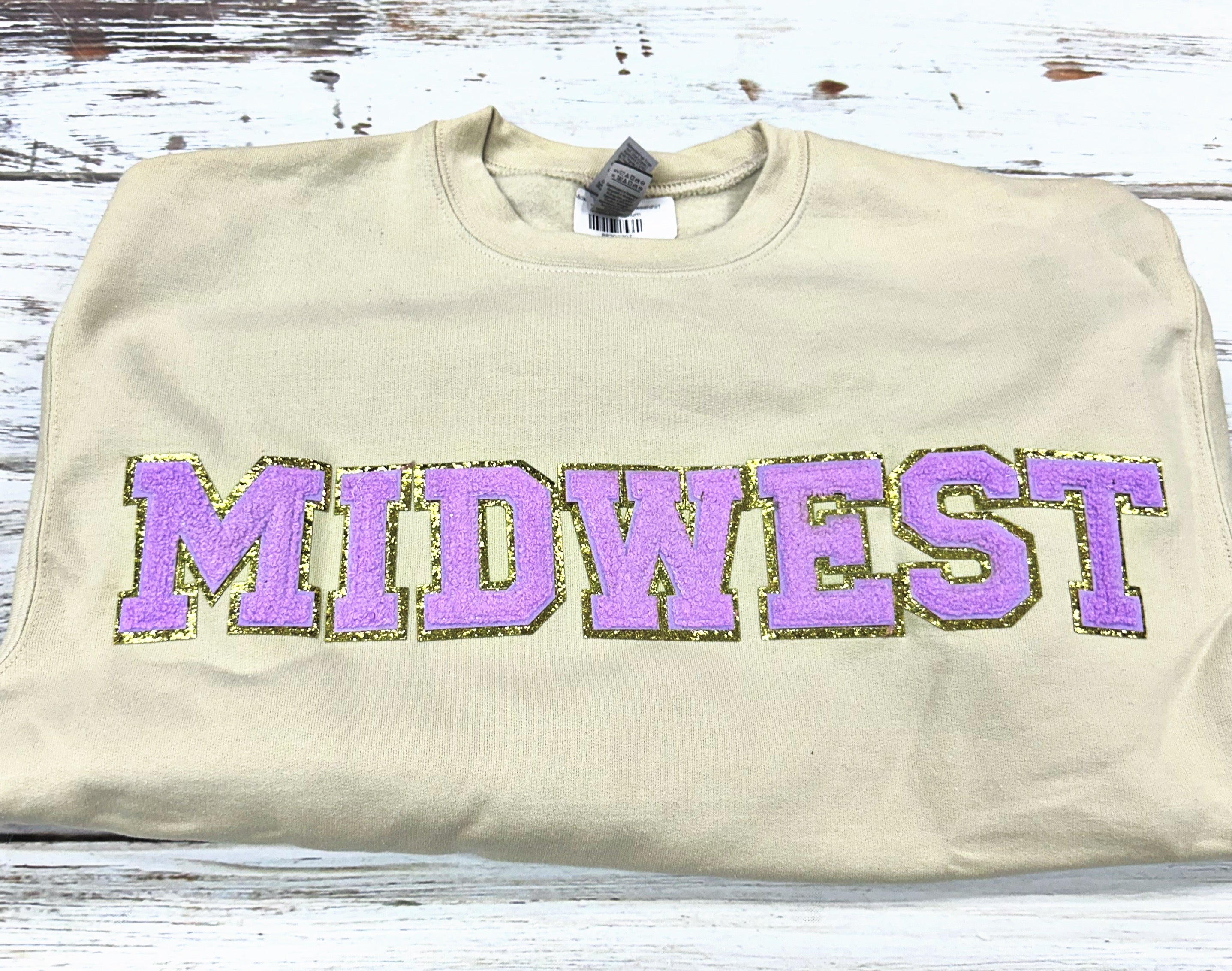 Midwest chenille patch sweatshirt