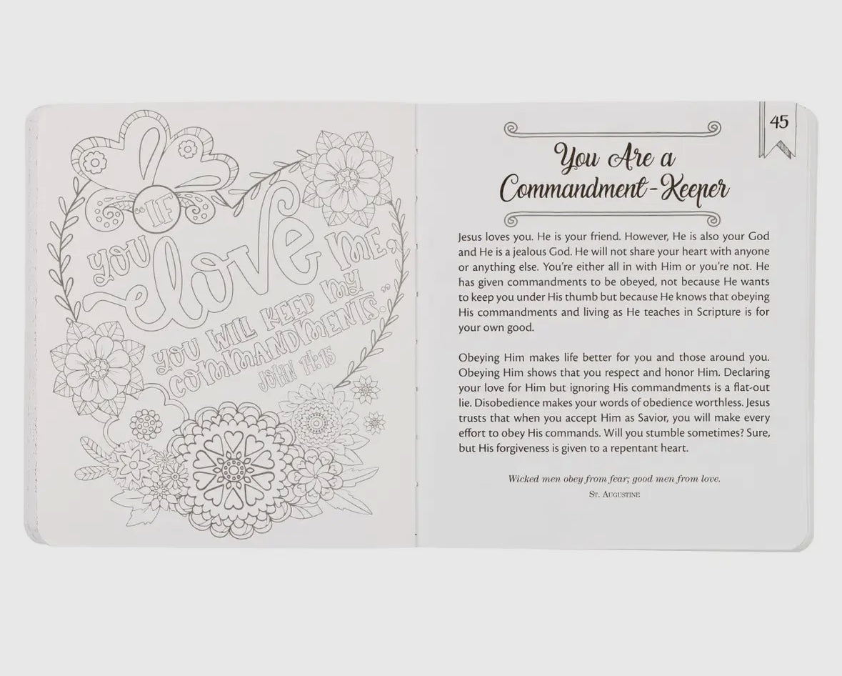 Christian Illustrated Devotional for Women Coloring Book