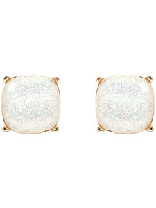 Stud earrings sparkly or druzy