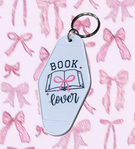 Word plastic keychain Teacher • Book Lover • Classy / Hood