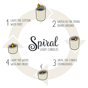 Spiral Light Candle Vanilla and Tobacco