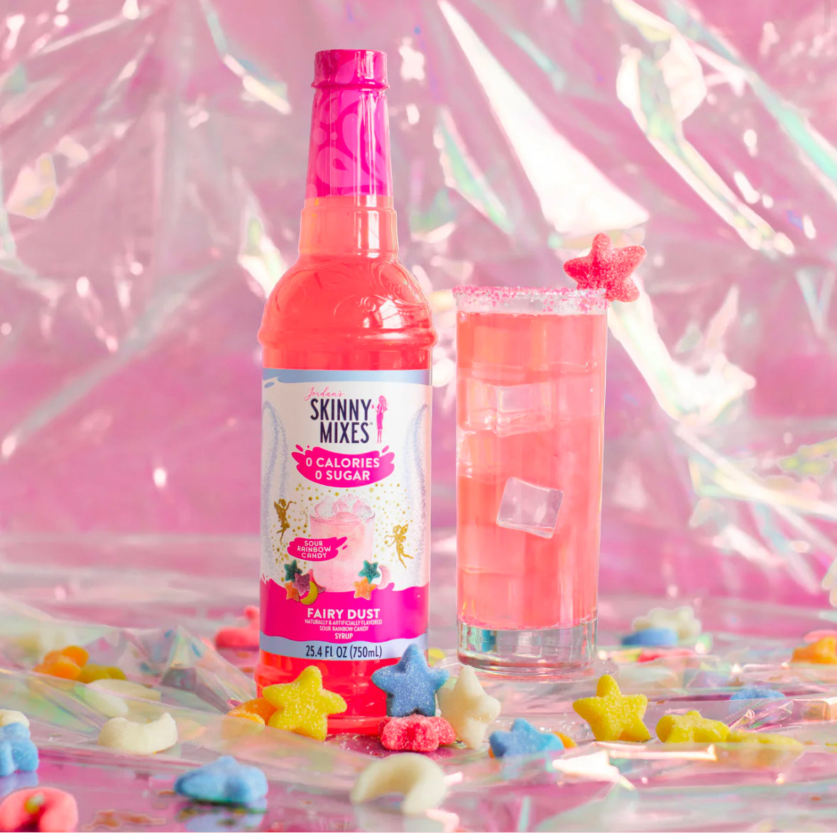 NEW! Jordan's Skinny Syrups Sour Fairy Dust Sugar Free Drink Syrup Mix