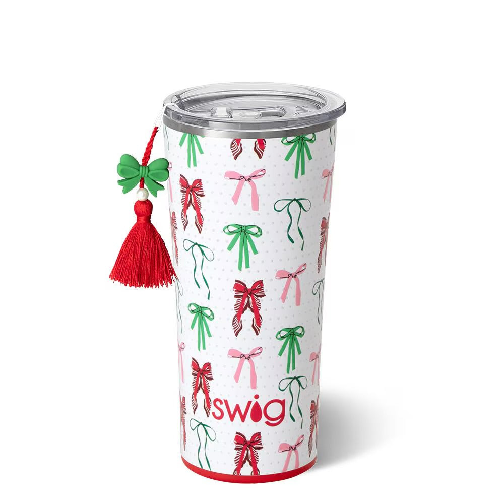 Swig 20oz Christmas Ribbon & Bows Tumbler