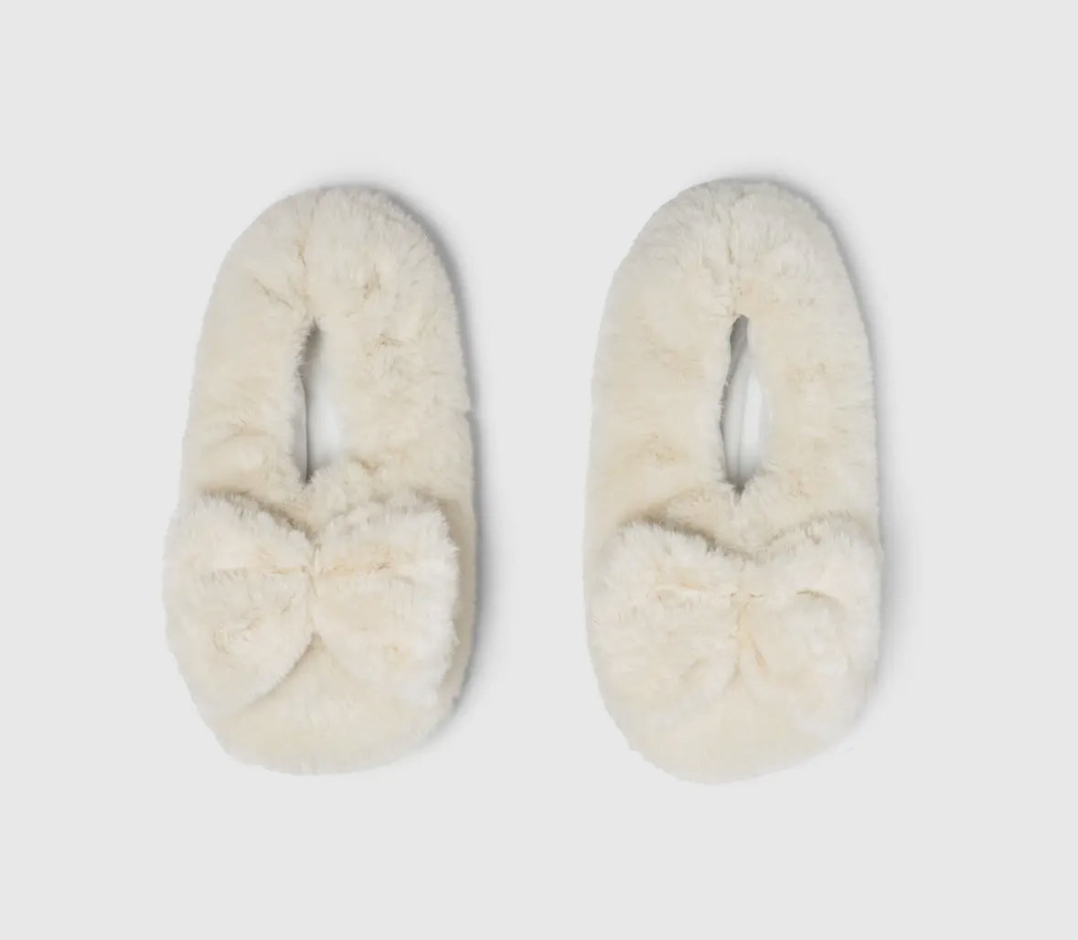 Hello Mello Cuddlers bow heated slippers