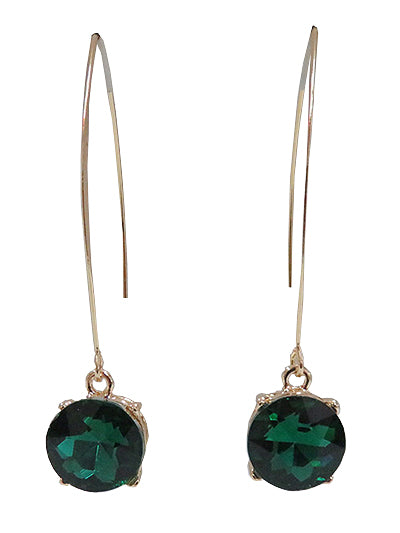 Christmas gem drop earrings green or red