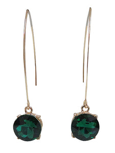 Christmas gem drop earrings green or red