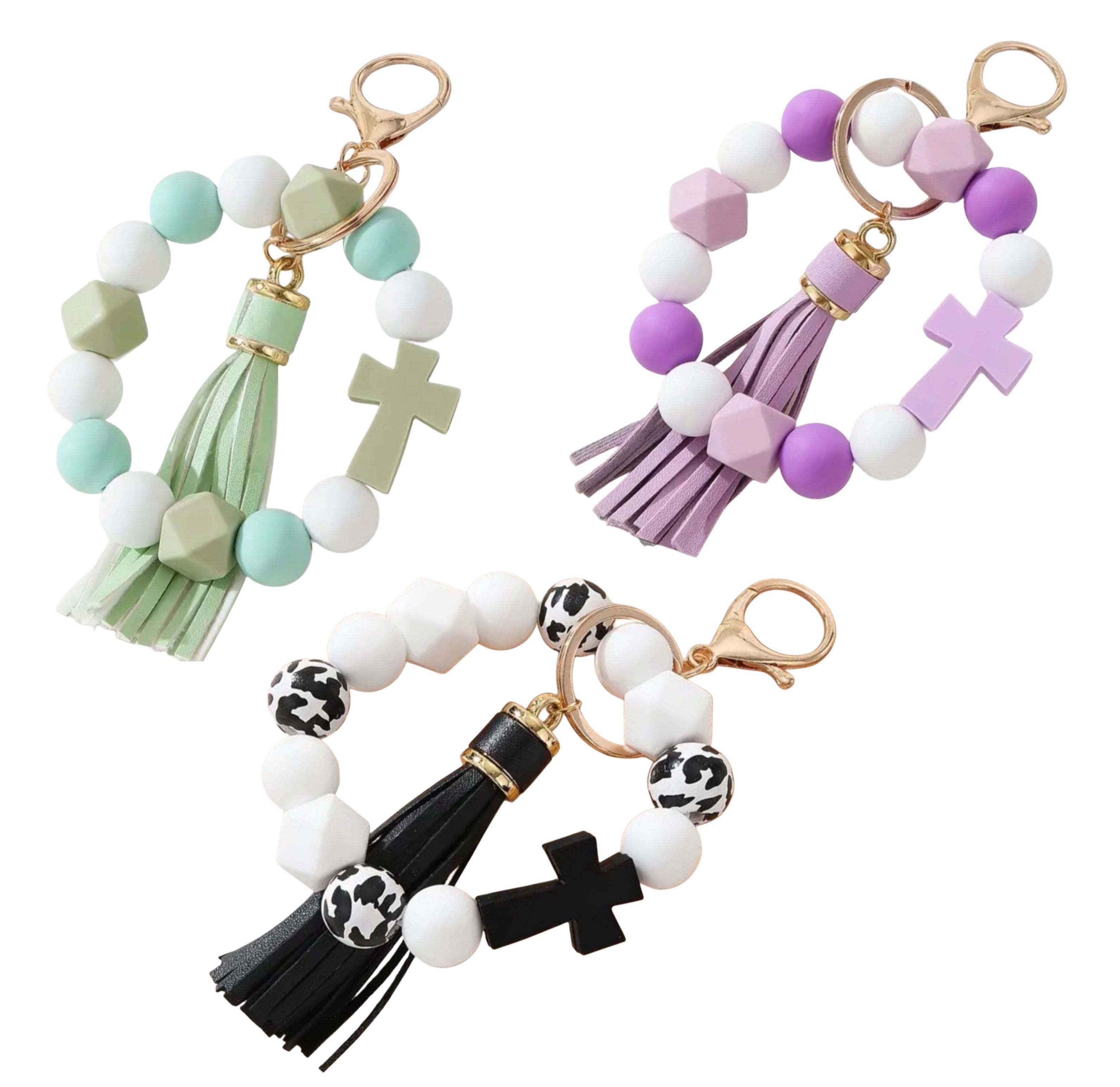 Cross wristlet keychain