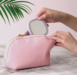 Travel mini LED makeup mirror