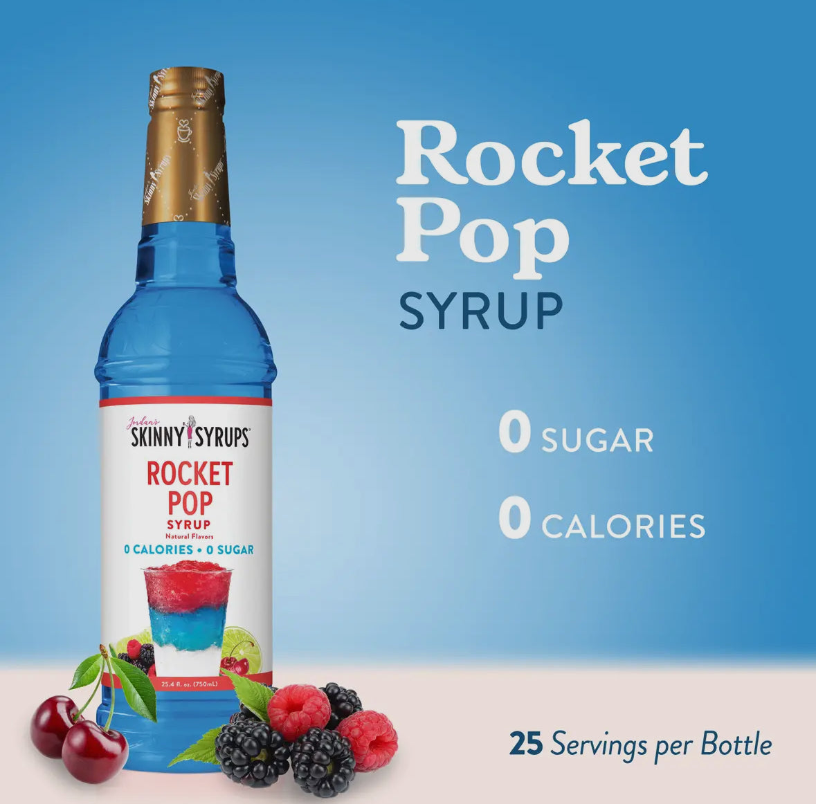 Rocket Pop Skinny Mixes Syrup Sugar Free Drink Mix