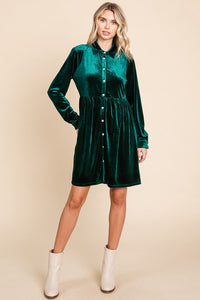 Christmas green velvet dress Reg & Plus Size