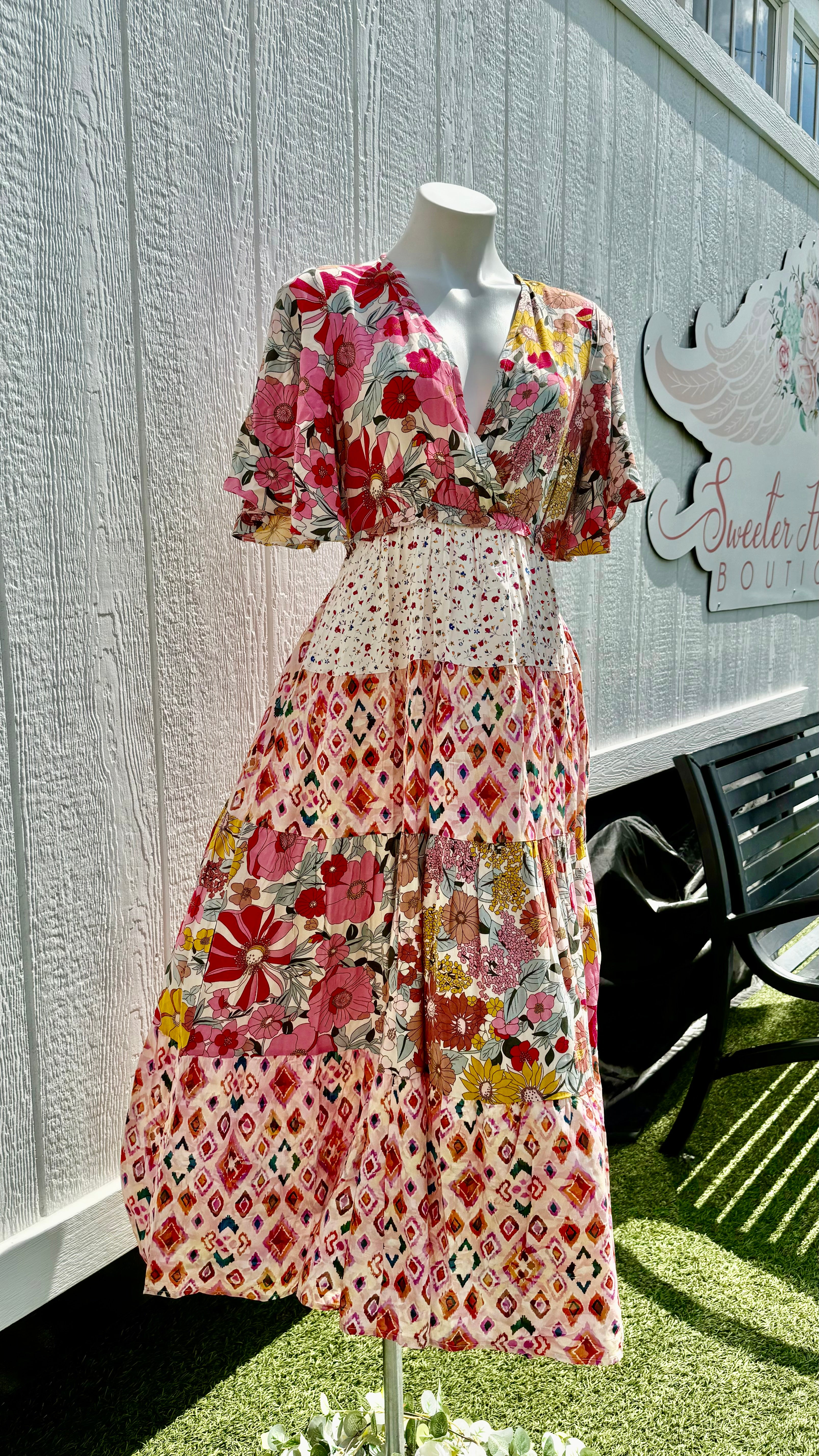 Bibi tiered floral maxi dress