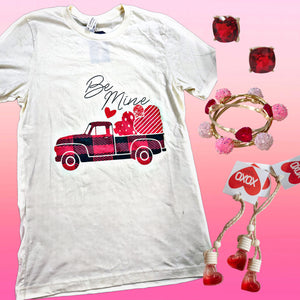 Be Mine Valentine's Day truck t-shirt