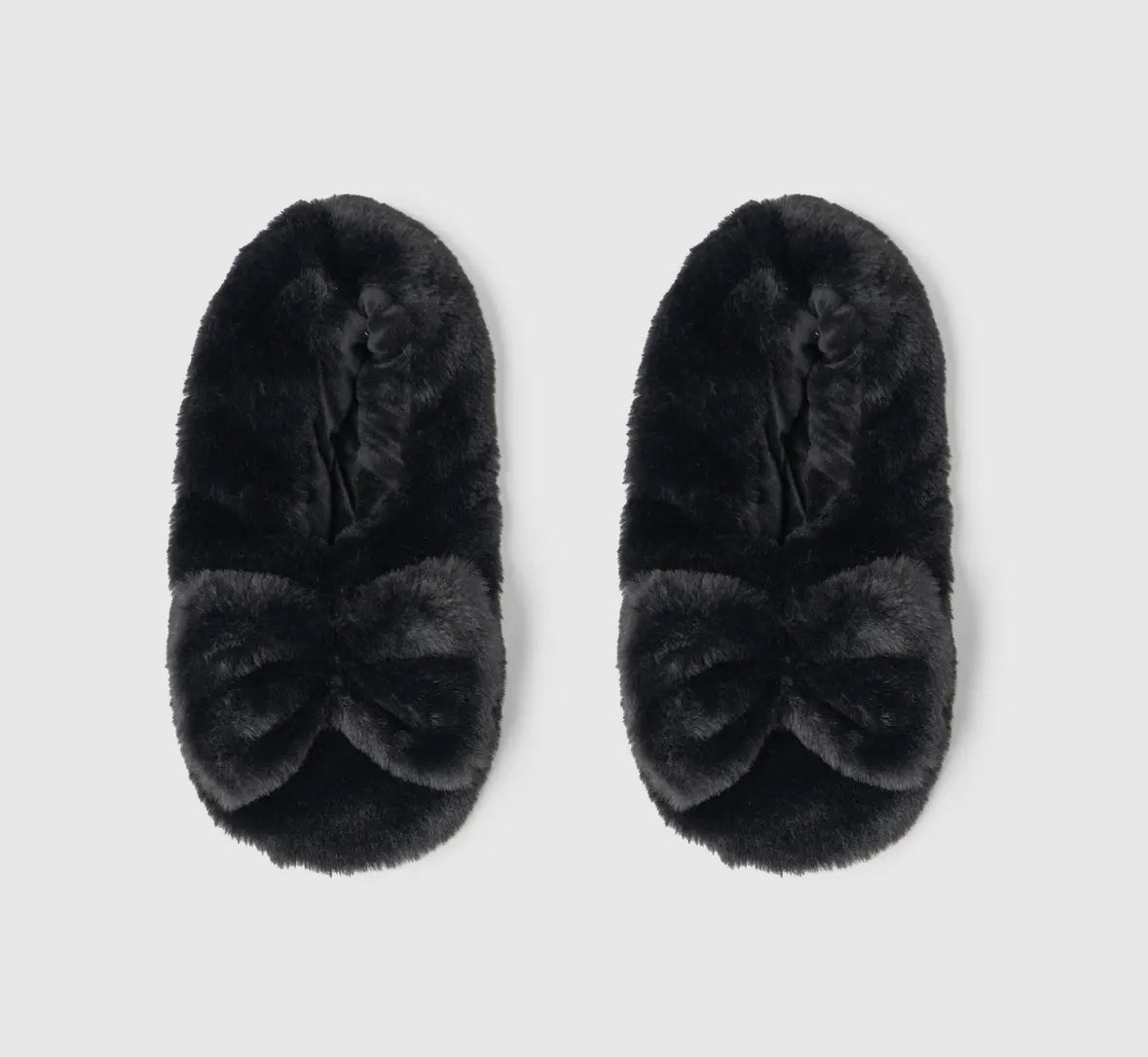 Hello Mello Cuddlers bow heated slippers