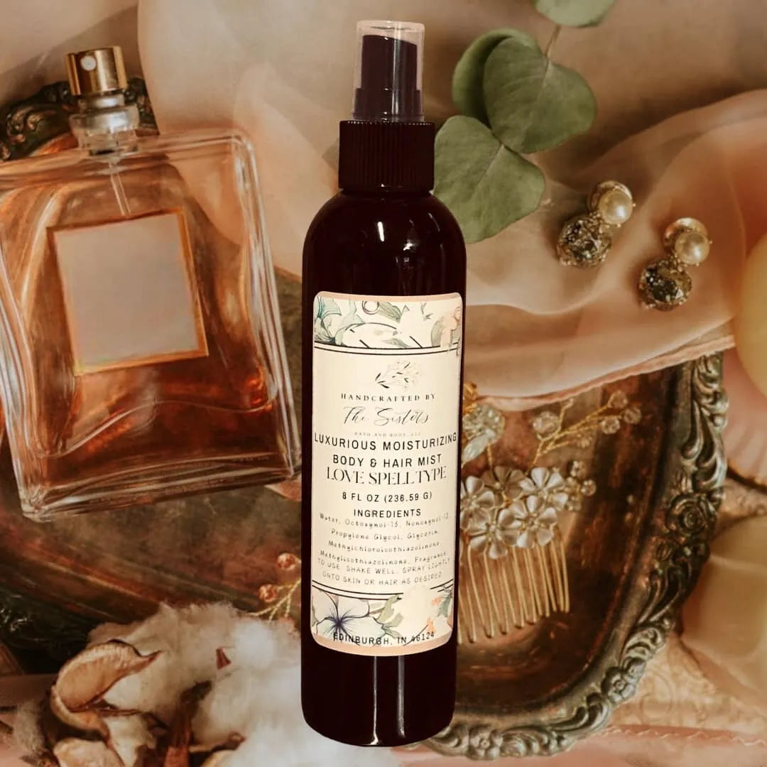 Handcrafted by the Sisters Luxurious Moisturizing Body & Hair Mist - Multiple Scents