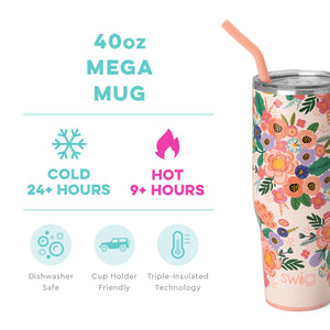 40oz Swig Full Bloom Floral Mega Mug Tumbler