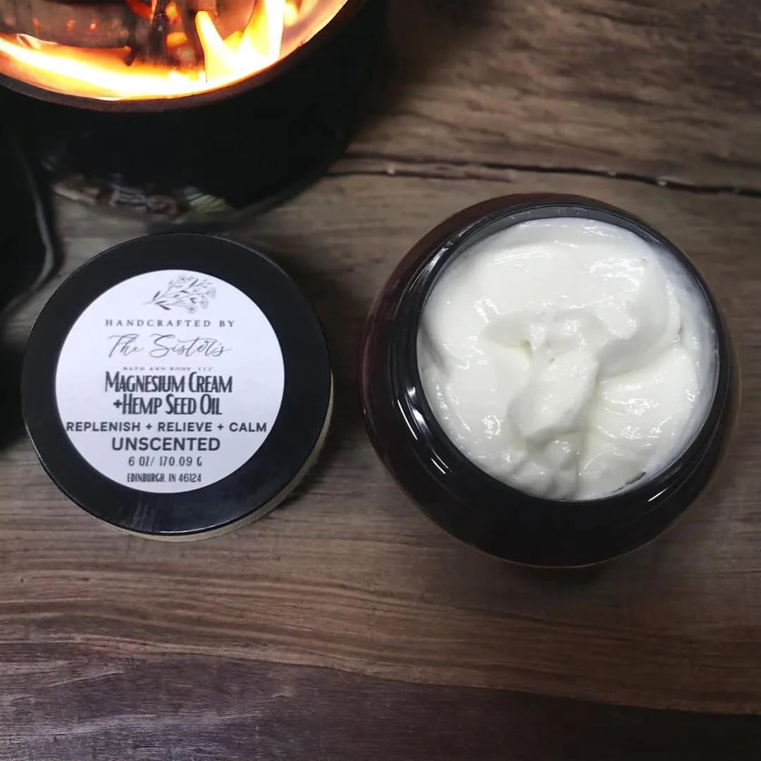 Handcrafted by the Sisters MAGNESIUM CREAM WITH HEMP SEED OIL