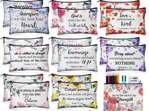 Large Christian Zipper Pouch Makeup Accessories Bag